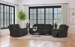 Brentwood Upholstered Motion Reclining Loveseat Black - 610285