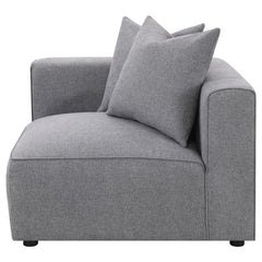 Jennifer Upholstered Corner Chair Grey - 551595