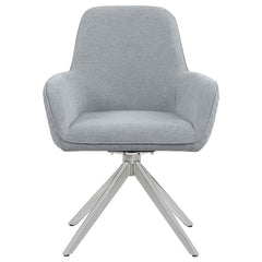 Abby Flare Arm Side Chair Light Grey and Chrome - 110322