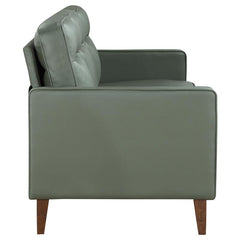 Jonah 2-piece Upholstered Track Arm Sofa Set Green - 509654-S2