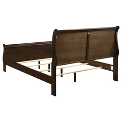 Louis Philippe Wood Eastern King Sleigh Bed Cappuccino - 202411KE