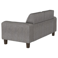 Deerhurst Upholstered Track Arm Tufted Loveseat Charcoal - 509642