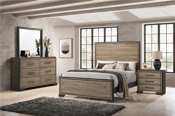 Baker 4-piece Eastern King Bedroom Set Light Taupe - 224461KE-S4