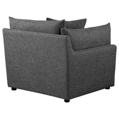 Sasha Upholstered LAF Chair Barely Black - 551684LAF