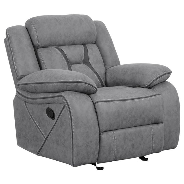 Higgins Upholstered Glider Recliner Chair Grey - 602263