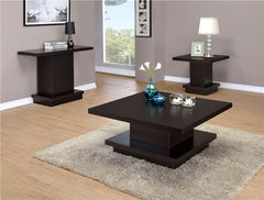 Reston Square Engineered Wood Side End Table Cappuccino - 705167