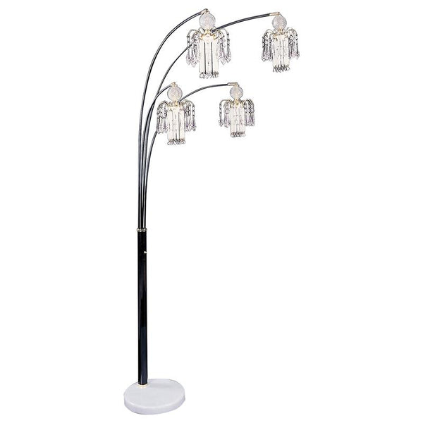 Maisel Floor Lamp with 4 Staggered Shades Black - 1771N