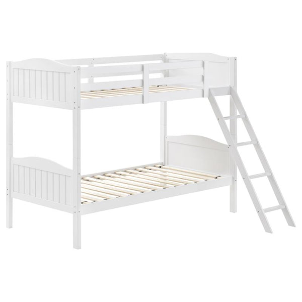 Arlo Wood Twin Over Twin Bunk Bed White - 405053WHT