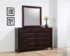 Phoenix 9-drawer Dresser with Mirror Deep Cappuccino - 200413M