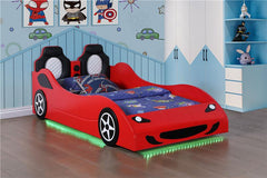 Cruiser Wood Twin LED Car Bed Red - 400479