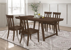 Reynolds 5-piece Rectangular Dining Table Set Brown Oak - 107591-S5