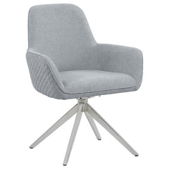 Abby Flare Arm Side Chair Light Grey and Chrome - 110322