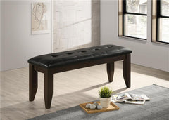 Dalila Tufted Upholstered Dining Bench Cappuccino and Black - 102723