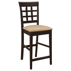 Gabriel Upholstered Counter Height Stools Cappuccino and Beige (Set of 2) - 100209