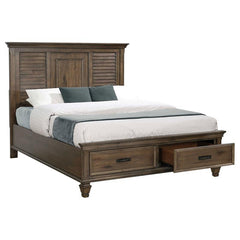 Franco Wood Eastern King Storage Panel Bed Burnished Oak - 200970KE