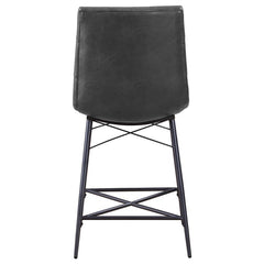 Aiken Upholstered Tufted Counter Height Stools Grey (Set of 2) - 107859