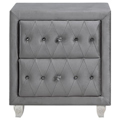 Deanna 2-drawer Rectangular Nightstand Grey - 205102