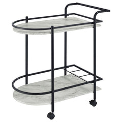 Desiree 2-tier Bar Cart with Casters Black - 181376