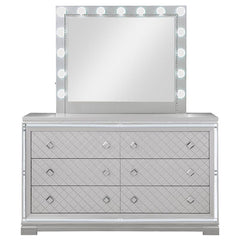 Eleanor 6-drawer Dresser with Mirror Metallic Mercury - 223463M
