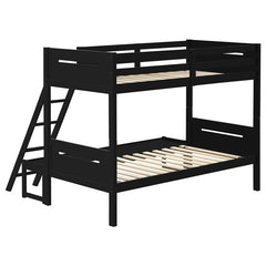 Littleton Wood Twin Over Full Bunk Bed Black - 405052BLK