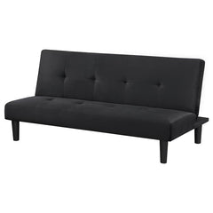 Stanford Upholstered Tufted Convertible Sofa Bed Black - 360238