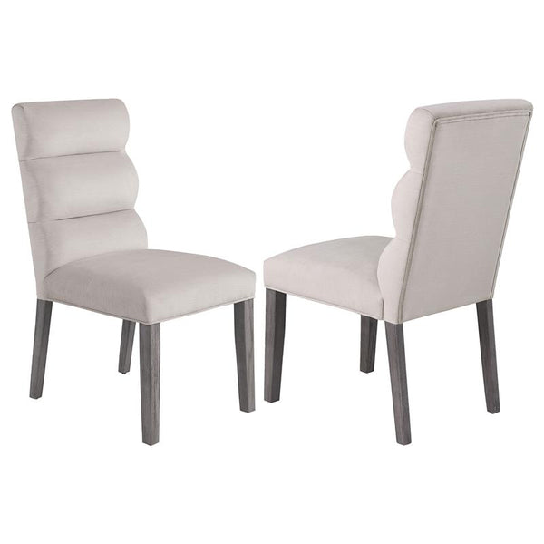 Carla Upholstered Dining Side Chair Stone (Set of 2) - 106683