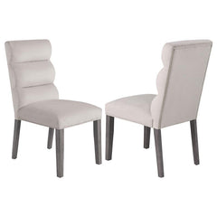 Carla Upholstered Dining Side Chair Stone (Set of 2) - 106683
