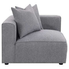 Jennifer Upholstered Corner Chair Grey - 551595