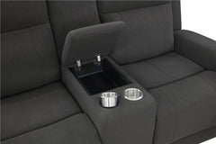 Brentwood 2-piece Upholstered Reclining Sofa Set Black - 610284-S2