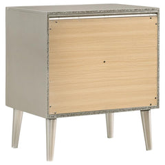 Ramon 2-drawer Nightstand Metallic Sterling - 222702