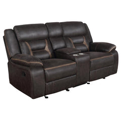 Greer 2-piece Upholstered Reclining Sofa Set Brown - 651354-S2