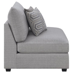 Cambria Upholstered Armless Chair Grey - 551511