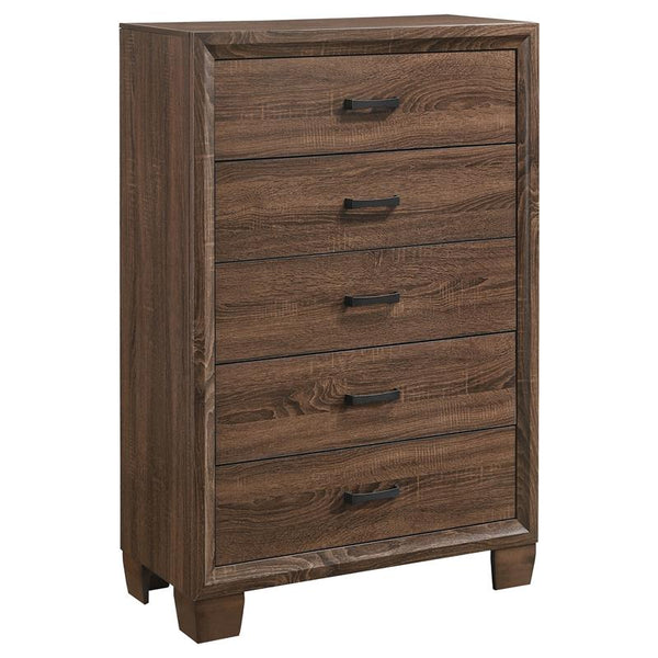 Brandon 5-drawer Chest Medium Warm Brown - 205325