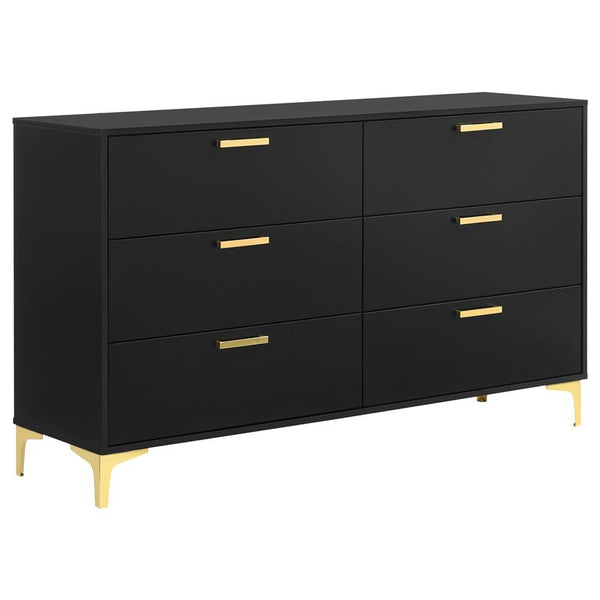 Kendall 6-drawer Dresser Black - 224453