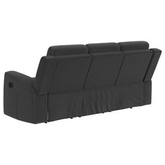 Brentwood 2-piece Upholstered Reclining Sofa Set Black - 610284-S2