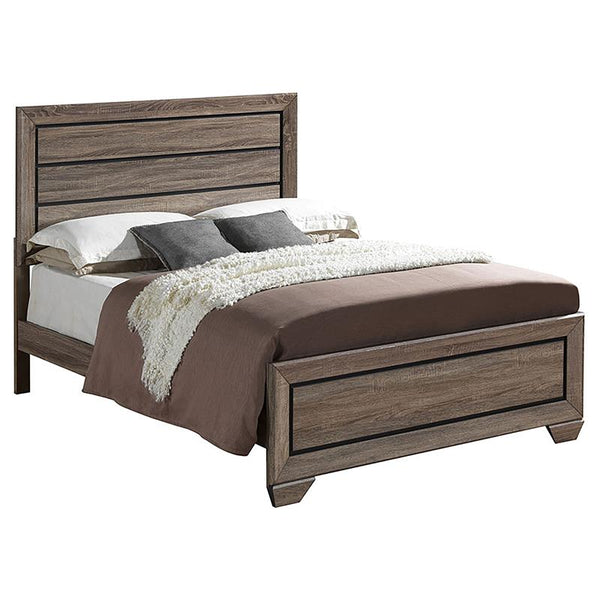 Kauffman Wood Eastern King Panel Bed Washed Taupe - 204191KE