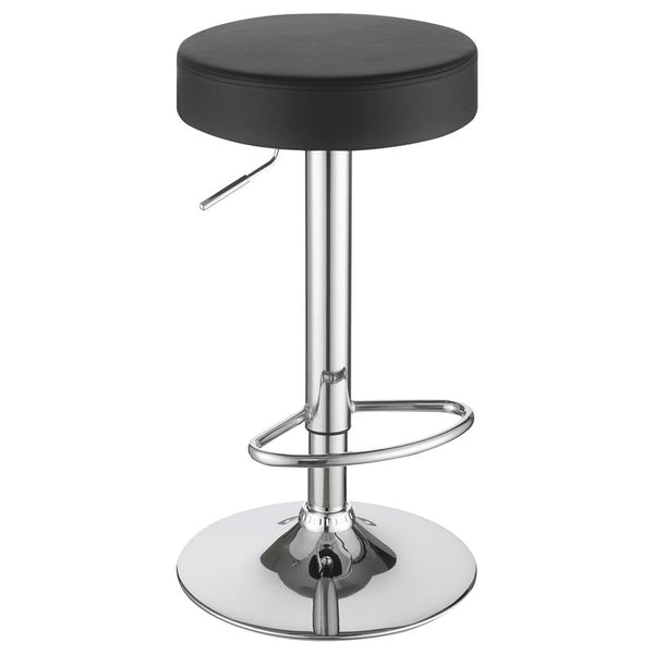 Ramses 29" Adjustable Bar Stool Chrome and Black - 102558