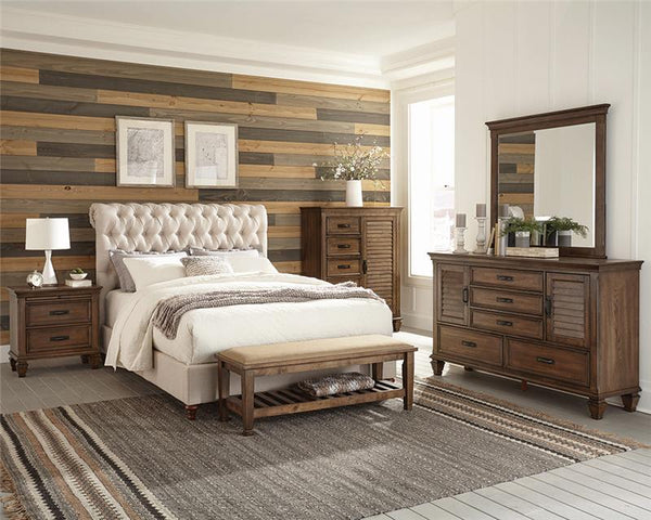 Devon 5-piece Full Bedroom Set Burnished Oak - 300525F-S5