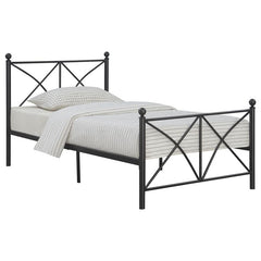 Hart Metal Twin Open Frame Bed Matte Black - 422755T