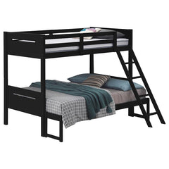 Littleton Wood Twin Over Full Bunk Bed Black - 405052BLK