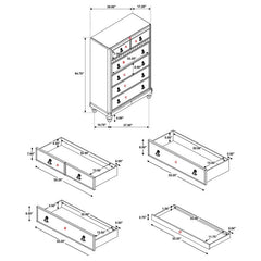 Bling Game 5-piece California King Bedroom Set Platinum - 204181KW-S5