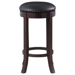 Aboushi Swivel Bar Stools with Upholstered Seat Brown (Set of 2) - 101060