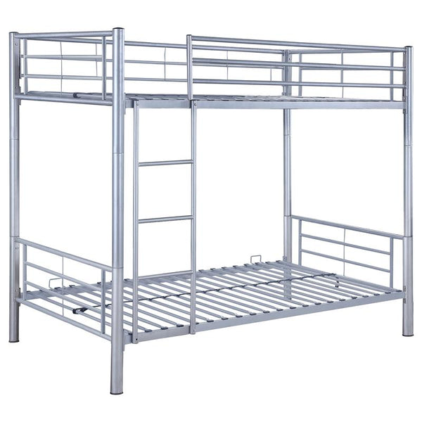 Hayward Metal Twin Over Twin Bunk Bed Silver - 460072