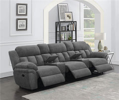 Bahrain 5-piece Upholstered Home Theater Seating Charcoal - 609541T