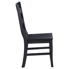 Newport Ladder Back Dining Side Chair Black (Set of 2) - 108142