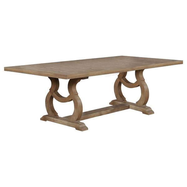 Brockway Trestle Dining Table Barley Brown - 110291