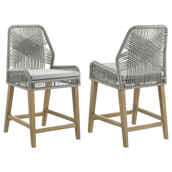 Nakia Woven Rope Back Counter Height Stools (Set of 2) - 110035