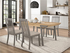 Nogales 5-piece Rectangle Dining Set Acacia and Coastal Grey - 109811-S5