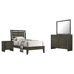 Serenity 4-piece Twin Bedroom Set Mod Grey - 215841T-S4
