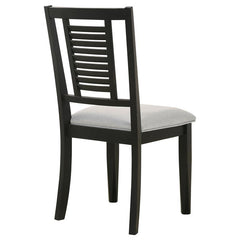 Appleton Ladder Back Dining Side Chair Black Washed and Light Grey (Set of 2) - 110282